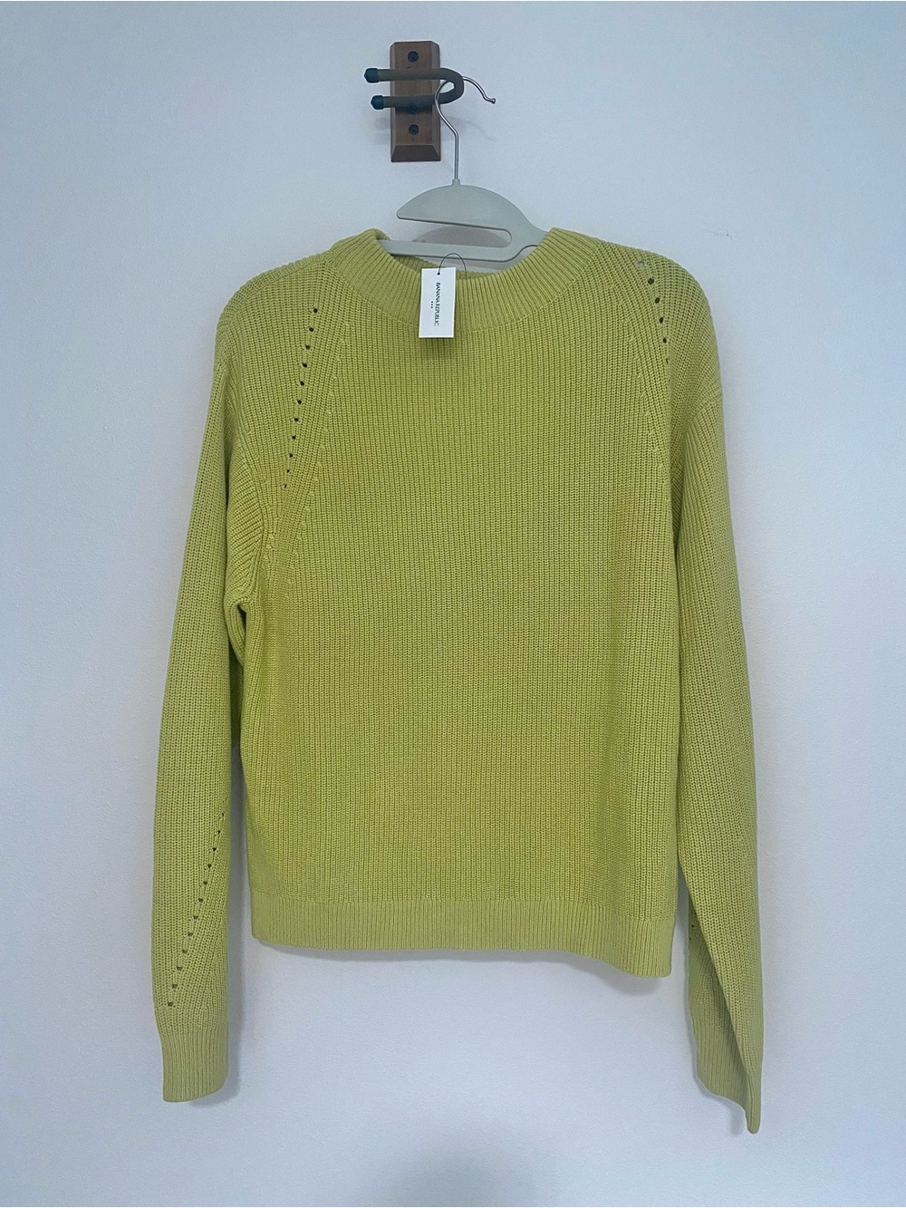 NWT Banana Republic Light Green Crewneck Knit Sweater